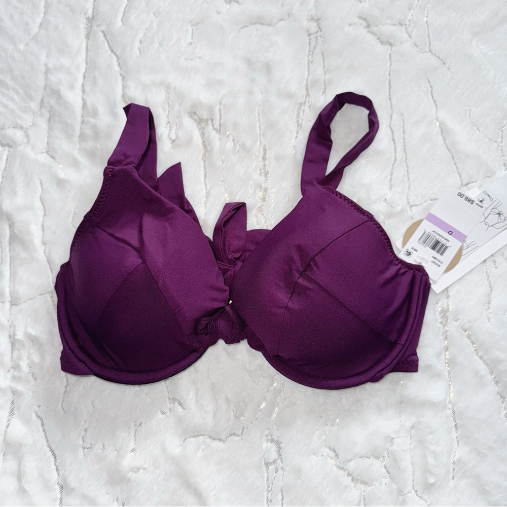 Becca Virtue Elegant Purple Women's bikini Top Size D